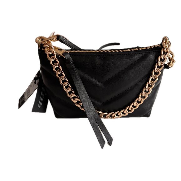 NEW Rebecca Minkoff Edie Crossbody Shoulder Bag Black Quilted Leather - Picture 4 of 9